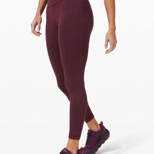 Lululemon Wunder Train High Rise Legging 25" in Size 4 and Color Cassis